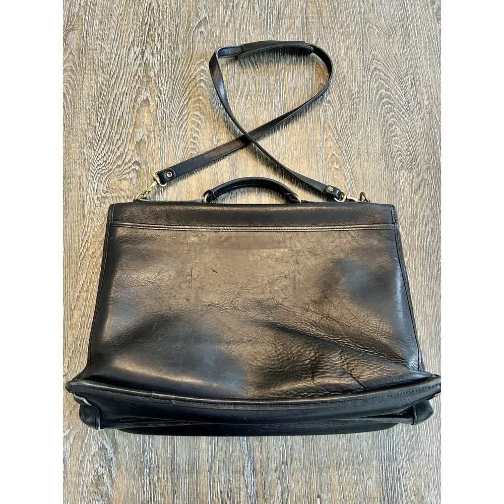 Jack Georges‎ University Professional Leather Briefcase Messenger Bag USA VTG